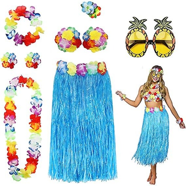 8 Pack Hula -hameasusarja Hawaii Luau -juhliin color2 80cm