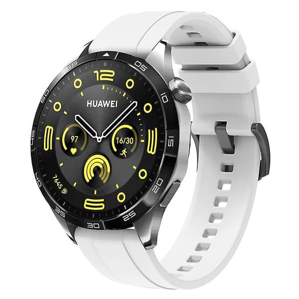 22mm silikone rem til Huawei Watch Gt 4 46mm White