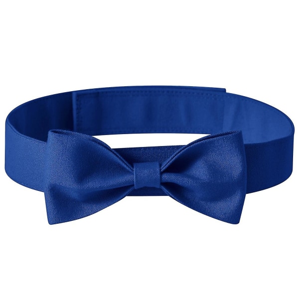 Dog Neck Tie Ensfarge Justerbar Hode Wear Pet Sløyfe Halsbånd Hundetilbehør for bryllupsfest Blue M