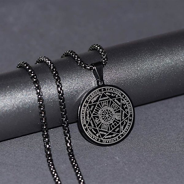 Enkeliriipus 7 Enkeliriipus Salomon Riipus Sinetti Nelikulmainen Miesten Enkeli Sigil Kaulakoru Miesten Sev