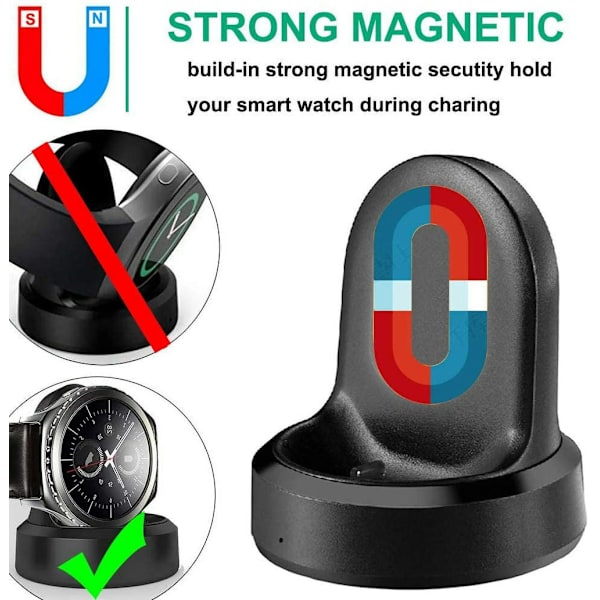Lader for Samsung Galaxy Watch 1 42mm/46mm, erstatningsladedokk kompatibel med Galaxy Watch Sm-R800/R810/R815