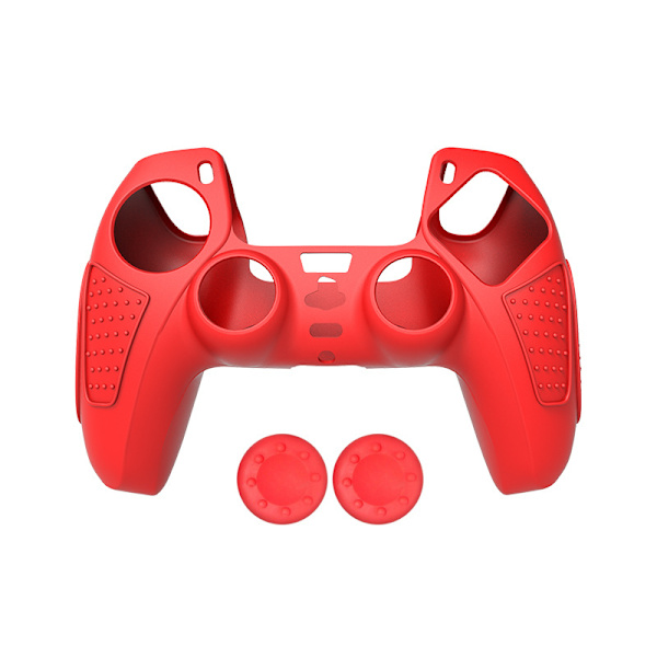 Sklisikkert silikondeksel for PS5-kontroller, rød