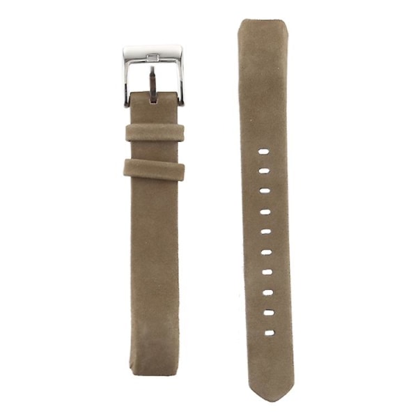 Smart Watch Shiny Leather Watch Band For Fitbit Alta Light Brown