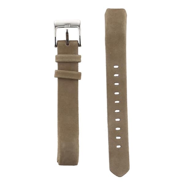 Smart Watch Shiny Leather Watch Band til Fitbit Alta Light Brown