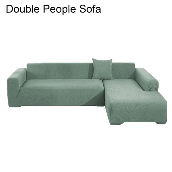 1 sett Sofatrekk Tykk Ripebestandig Solid Farge Avtakbar Sofabeskytter For Hjem Matcha Green