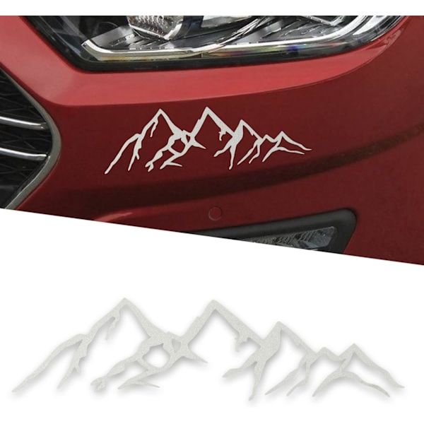 Vinyyli Lumi Vuori Puu Tarra. Runko Logo Tarra. Auton Ulkopinta