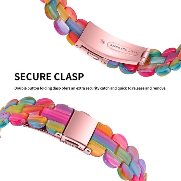 Til Fitbit Inspire 2 / Inspire Oval Resin Watch Band Rainbow