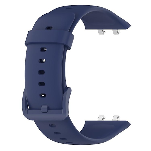 För Oppo Watch 3 Pro Solid Color Soft Silicone Watch Band Midnight Blue