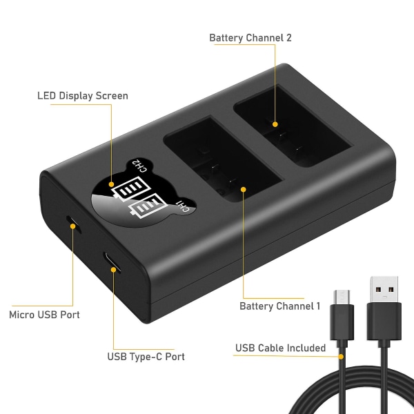 En-el25 Enel25 Enel25b Batteri Led Oplader Til Z50 Zfc Z 50 Z Fc Nikon Kamera Genopladeligt Li-ion batteri