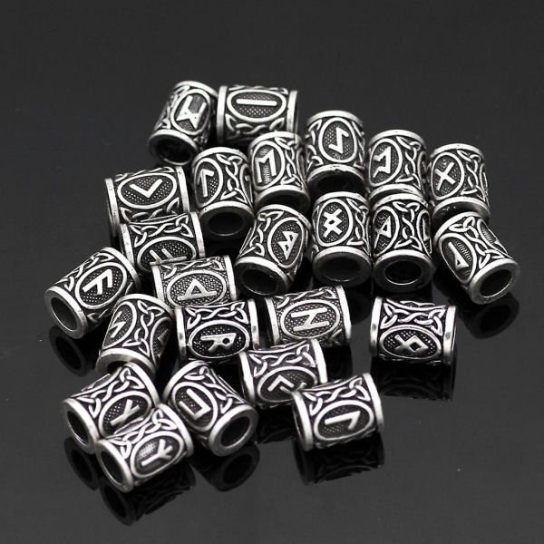 24 stk Viking Rune Beards West Coast Paracord Hårskjegg For Gjør-det-selv Smykker Makin