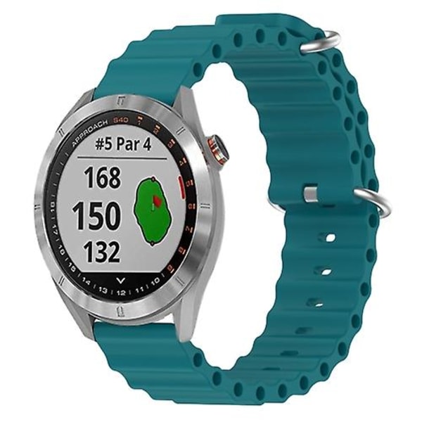 Til Garmin Approach S40 20mm Ocean Style Silikone ensfarvet urbånd Green