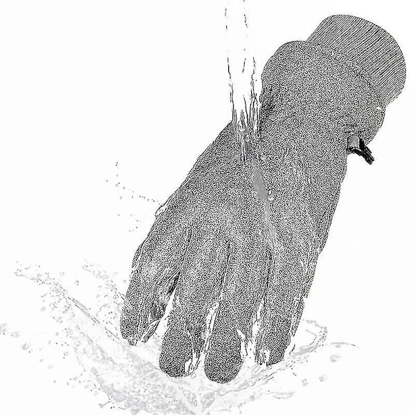 Mænds Skihandsker Vindtætte og Vandtætte Halkfrie Plus Fløjl Varme Snowboard M