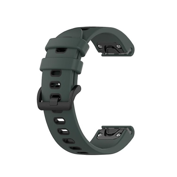 För Garmin Fenix ​​7s Sapphire Solar 22mm silikon watch i två färger Olive Green-Black