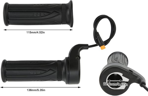 Vattentäta 22,2 mm Elcykel Gasreglage (1 par)