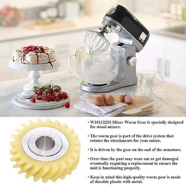 Mixer Snäckdrev för Kitchenaid Stativ & 2 par motorborstar