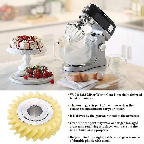 Mixer Worm Drive Gear For Kitchenaid Stand & 2 par motorbørster