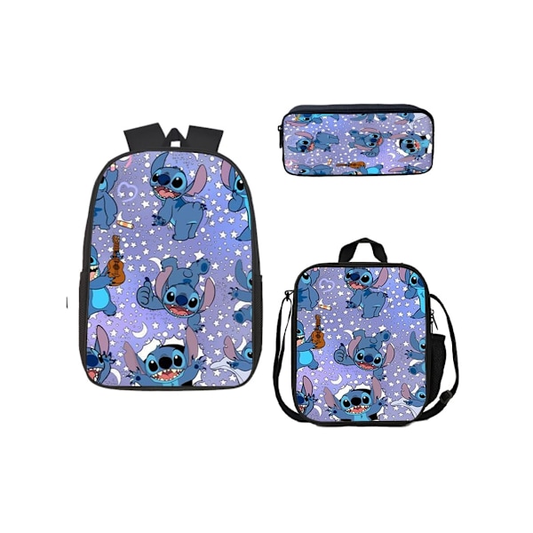 Stitch Student Backpack Three-Piece Set 17 Inch24