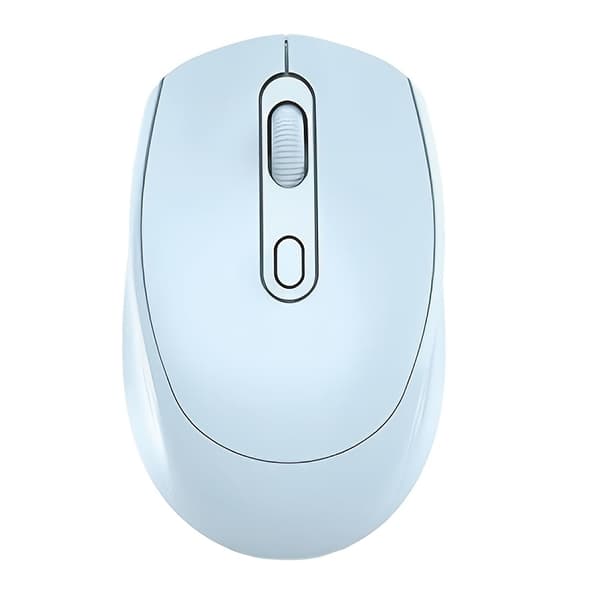 2.4G trådlös ergonomisk tyst mus 1600dpi blå