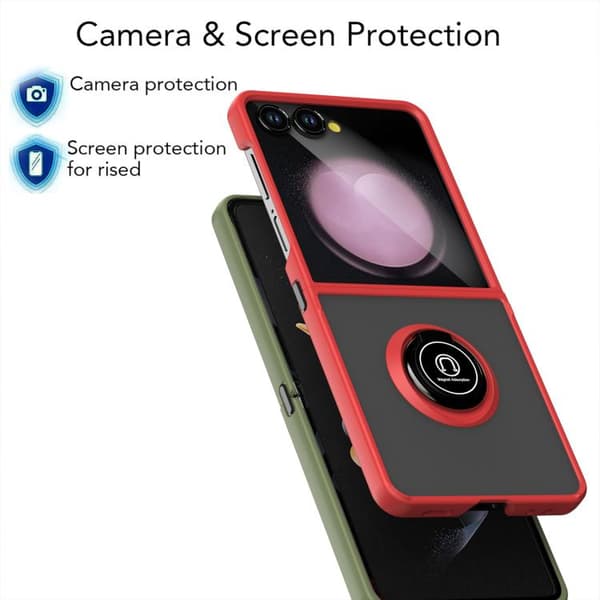 deksel for Samsung Galaxy Z Flip 7 Ringbrakett, gul