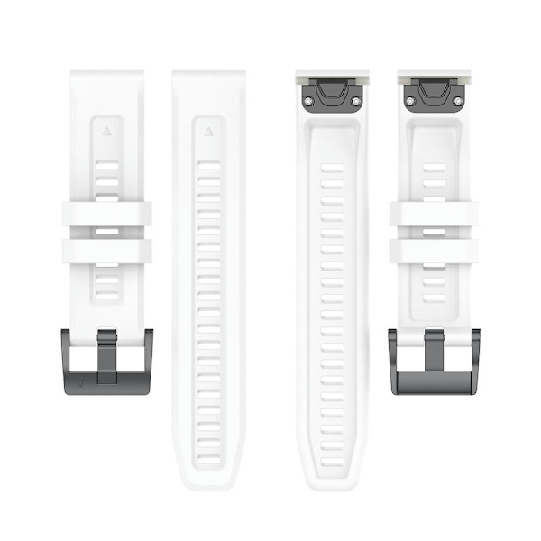 22mm Quick Release Silikonerem til Garmin Fenix 7X White