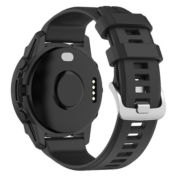 Garmin Descent G1 / Forerunner 745/945/935 / Approach S62 -yhteensopiva yksivärinen silikoniranneke VDCC 1 Black