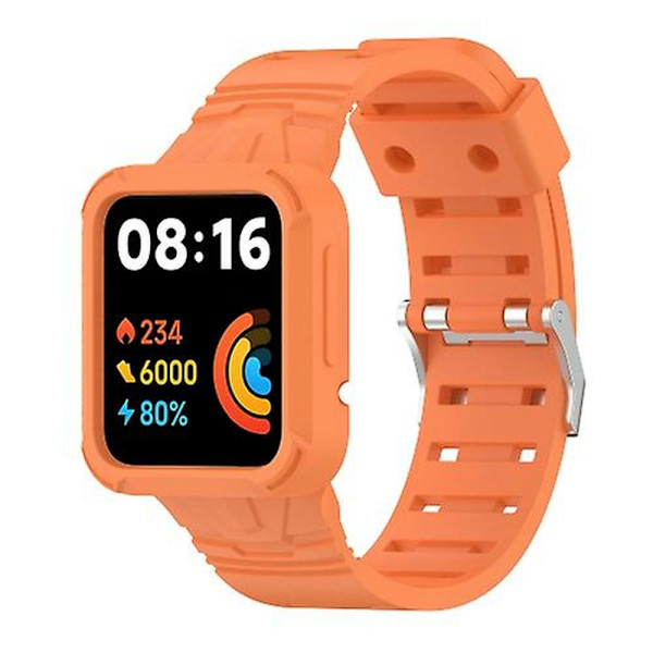 Til Xiaomi Redmi Watch 2 Lite/watch Lite 2/watch Lite/redmi Watch 2/redmi Watch Silicone Integreret Ur Orange