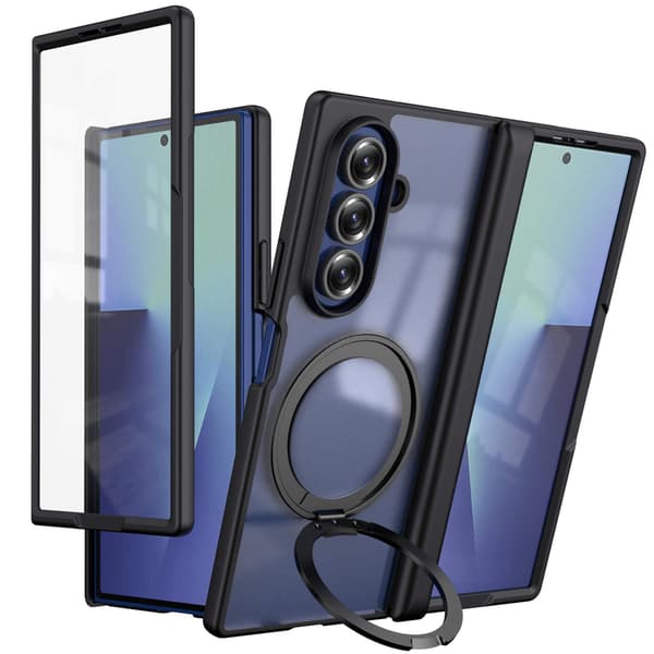 Etui til Samsung Galaxy Z Fold8 Ultra, integreret design med skal og film med stativ Black