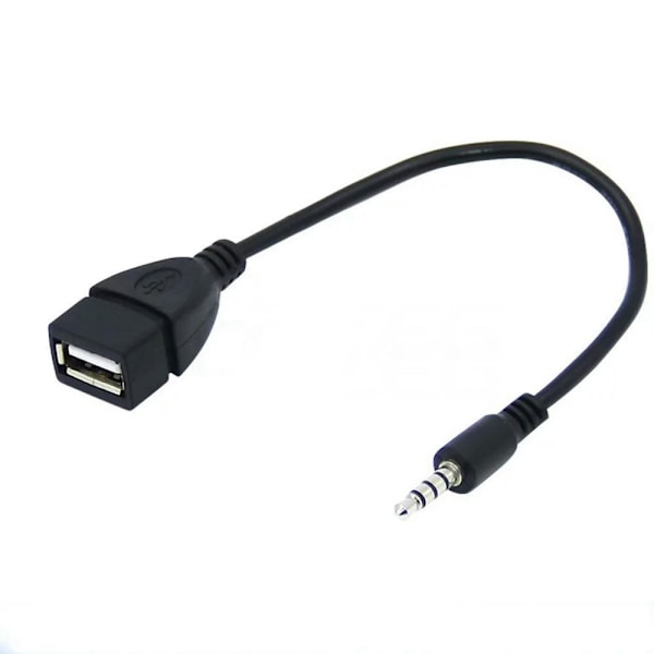 3,5 mm:n uros AUX-liitin USB 2.0 -liittimeen A-naaras OTG-kaapelimuunninsovitin C2L0
