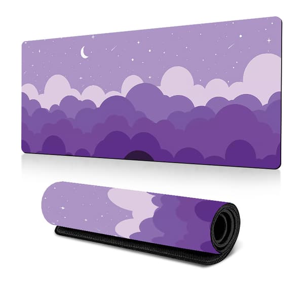 Stor stjernehimmel skyer musemåtte, skridsikker computerbordmåtte, M004/30x60x0.3cm