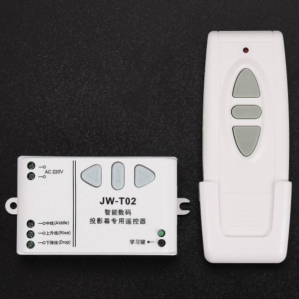 -t02 Trådlös fjärrkontroll +315mhz Front Controller för elektriska projektorskärmar Elektrisk Curta