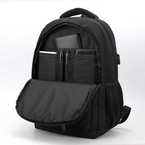 Stor computerbag med USB-opladning 21 tommer blå