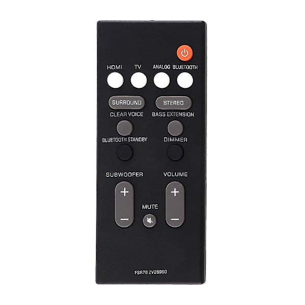 Fjernbetjening Fsr78 Zv28960 Til Yas-106 Yas-207 -1060 Yas-107 -1070 Bluetooth Soundbar System