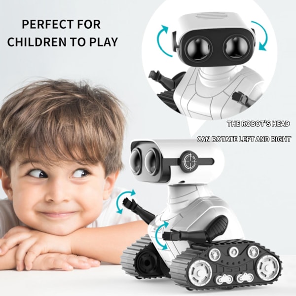 Kauko-ohjattavat robotit automaattisella esittelyllä ja LED-silmillä, lasten syntymäpäivälahja