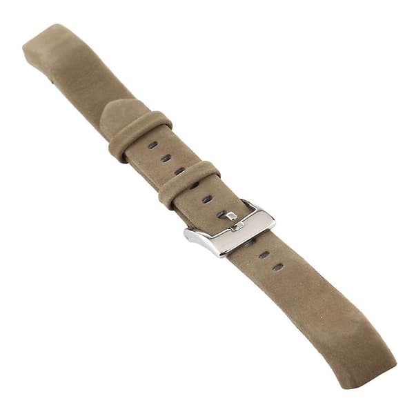 Smart Watch Shiny Leather Watch Band For Fitbit Alta Light Brown