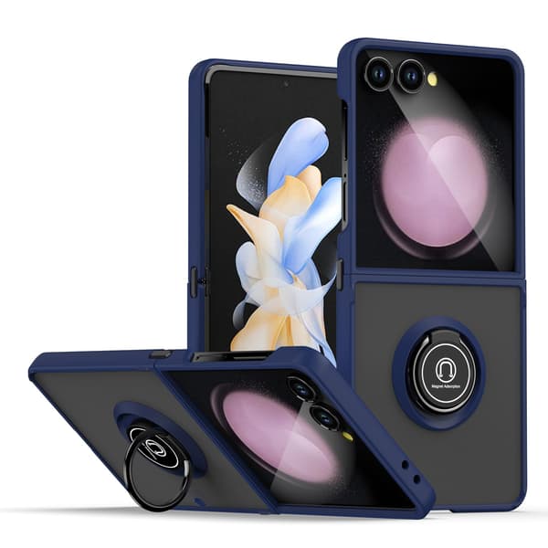 Etui til Samsung Galaxy Z Flip 7 Ringbeslag, blå