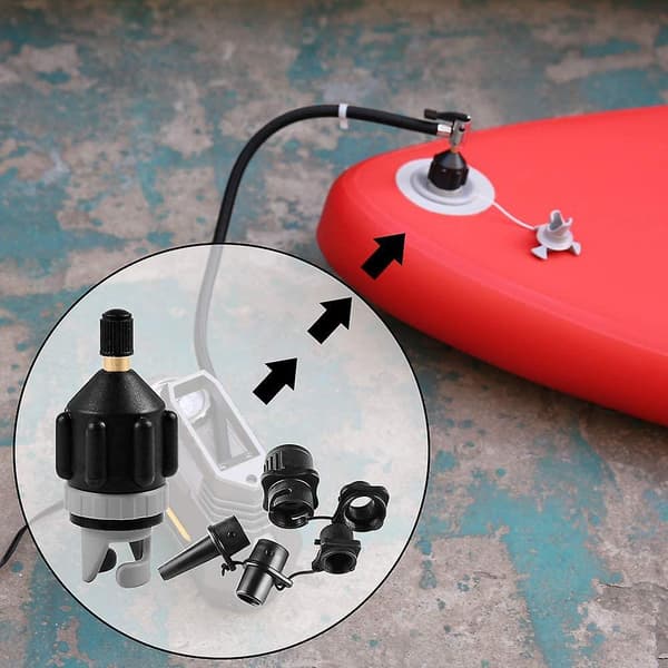 Luftventiladapter, uppblåsbar båt Sup Pump Adapter Med Munstycke, Multifunktion Sup Pump Adapter Kompressor Luftventil Converter För Stand Up Paddle Boa