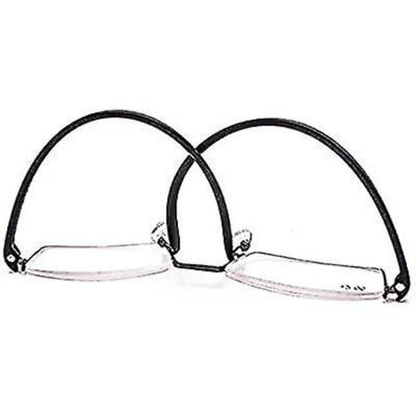 Halvramme metall lesebriller Anti Eyestrain Blue Light Blocking Glasses-wtake Black 3.25x