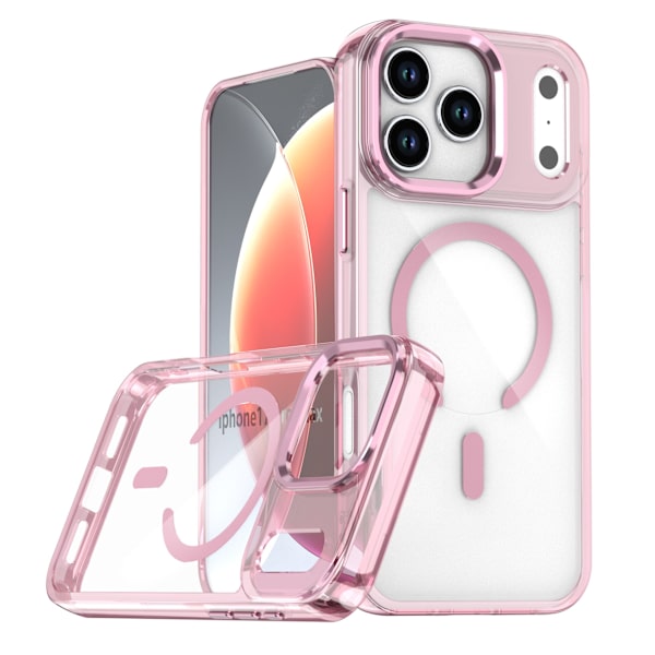 Magsafe-deksel for iPhone 17 Pro Max, fallsikkert, rosa