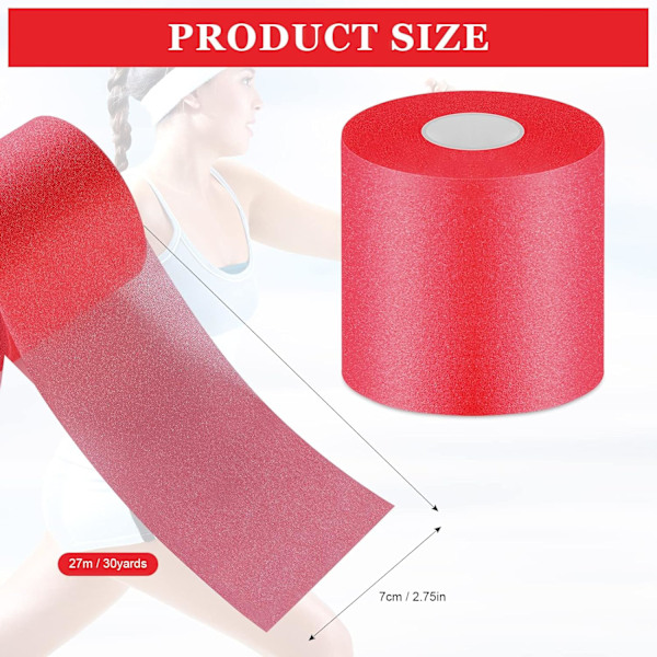 29,5 Yards Foam Underwrap Tape Sport Pre-wrap Atletisk Tejp 2,76 Red
