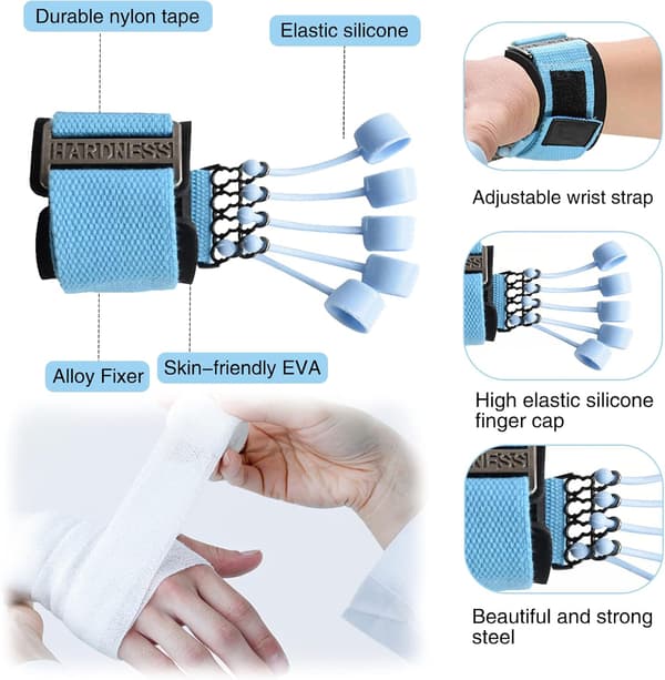 Håndtræner Fingertræner, grebsstyrketræner blue
