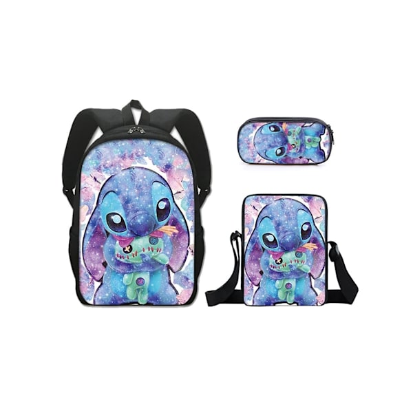 Stitch Student Ryggsekk Tredelt Sett 16 Tommer