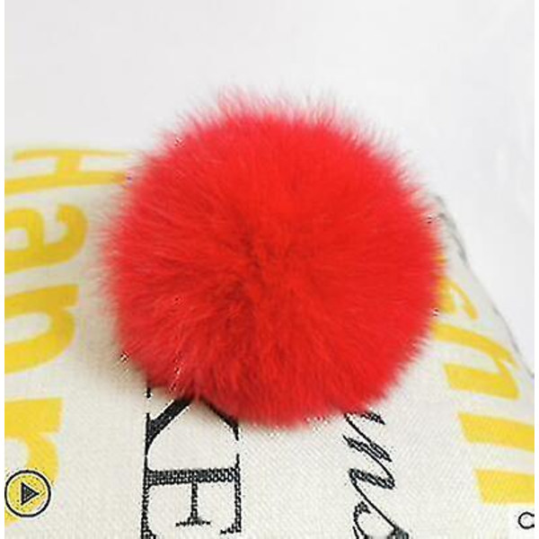Hatut Käsintehty todella suuri hiuspallo turkishousu soljella Fox fur red b