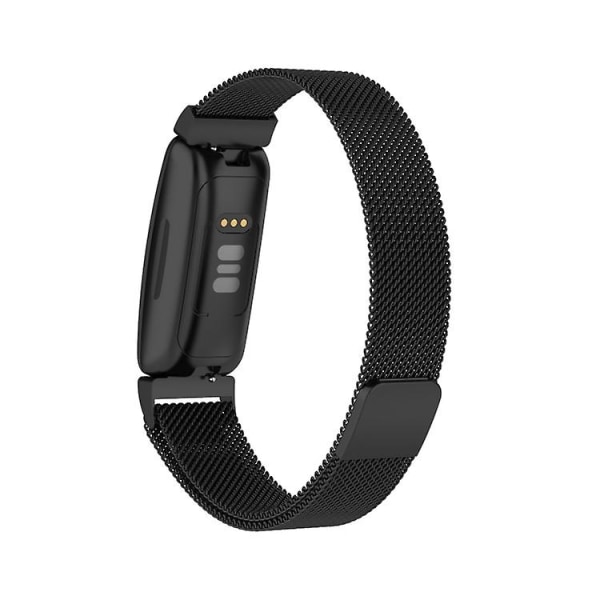 För Fitbit Inspire 2 Milanese Watch Band Black