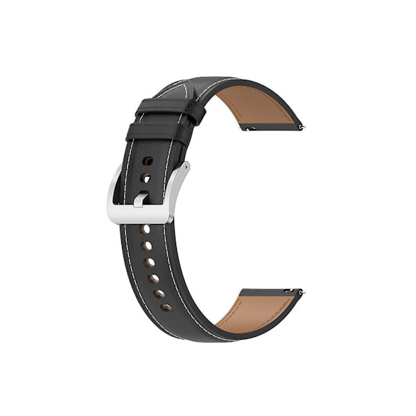 Rem for Garmin Vivomove Style Preget skinnrem i ekte lær, svart
