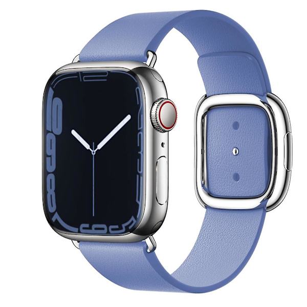 Moderne spændestrop til Apple Watch Band 45 mm 41 mm 44 mm/40 mm 38 42 mm 49 mm Correa læderarmbånd Iwatch Serie 3 6 Se 7 8 Ultra chrysanthemum blue 40mm 38mm 41mm