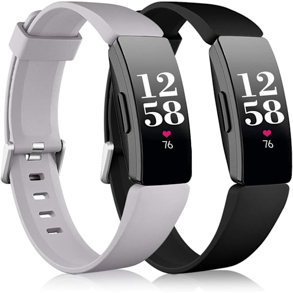 Silikon Sport Bytterem for Fitbit Inspire/Inspire HR (2-pakning)