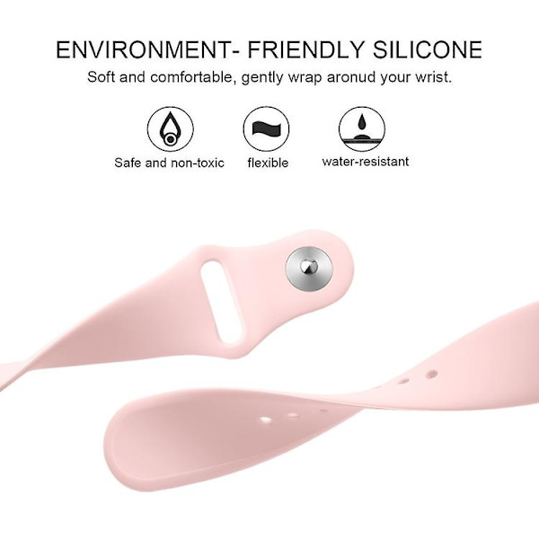 For Fitbit Versa 2 / Fitbit Versa Lite ensfarget silikonklokkerem Pink
