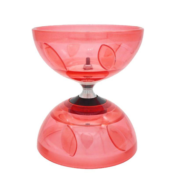 Diabolo- set (4 väriä 2 kokoa) kolminkertainen kuulalaakeroitu kytkin yhteensopivien värillisten kuitujen käsisauvat, Diablo-nauha ja laukku Red large