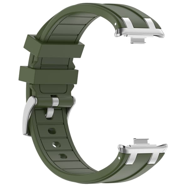 Stropp for Xiaomi Band 9 Pro/Band 8 Pro Solid Farge Silikonstropp (grønn)