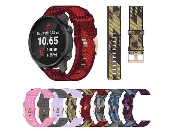 Hihna Garmin Forerunner 245 20Mm Sininen Nylon Ranneke